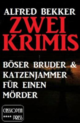 Zwei Alfred Bekker Krimis: Böser Bruder & Katzenjammer für einen Mörder - Alfred Bekker 