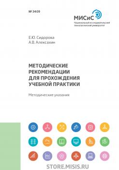 Скачать Методические рекомендации для прохождения учебной практики - Е. Ю. Сидорова