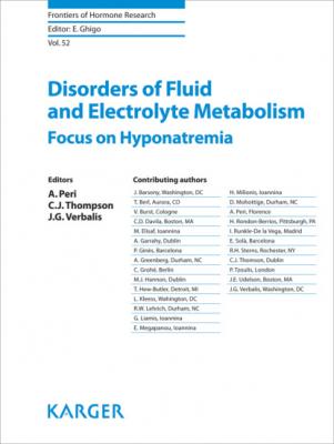 Disorders of Fluid and Electrolyte Metabolism - Группа авторов Frontiers of Hormone Research