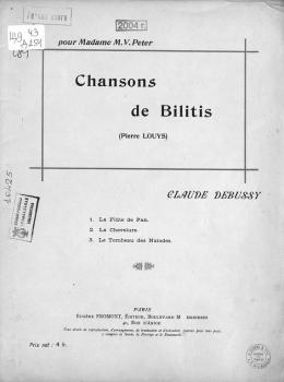Скачать Chansons de Bilitis (Pierre Louys) - Клод Дебюсси