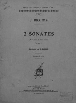 Скачать 2 Sonates - Иоганнес Брамс